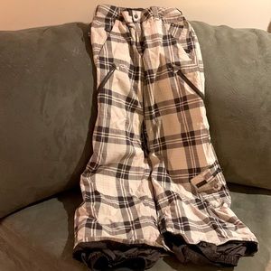 Women”s Burton Plaid Snowboard/Ski Pants